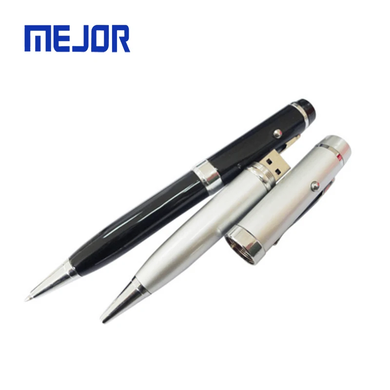 PPT Show Caneta 16G Stylo laser pointer ball-pen 3 in 1 Pluma flash drive 2.0 red laser usb pen