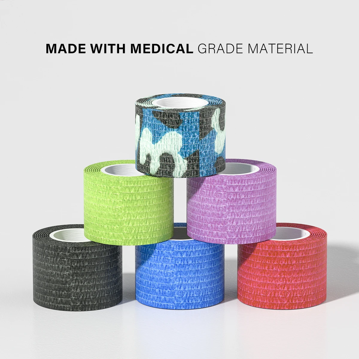 Wholesale 24pcs/box Tattoo Self Adhesive Bandage 5*45cm Elastic Fabric Self Adhesive 9 Colors Bandage for Tattoo