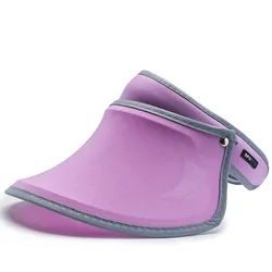 Visor Cap Hat Beach Sun Visor Hat Promotion Advertising Tuorist Team Cap Custom Logo UV Protection Air Top Plastic PVC Plain Age