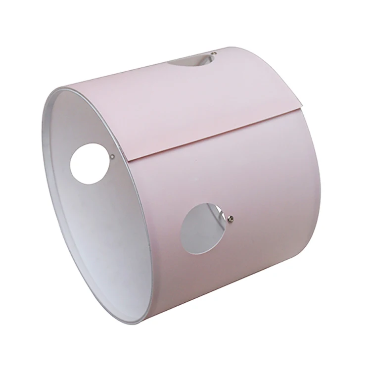 Rolled Edge Pink Modern Hot Sale Drum E27 Hanging Decorative Diy Lampshade Kit