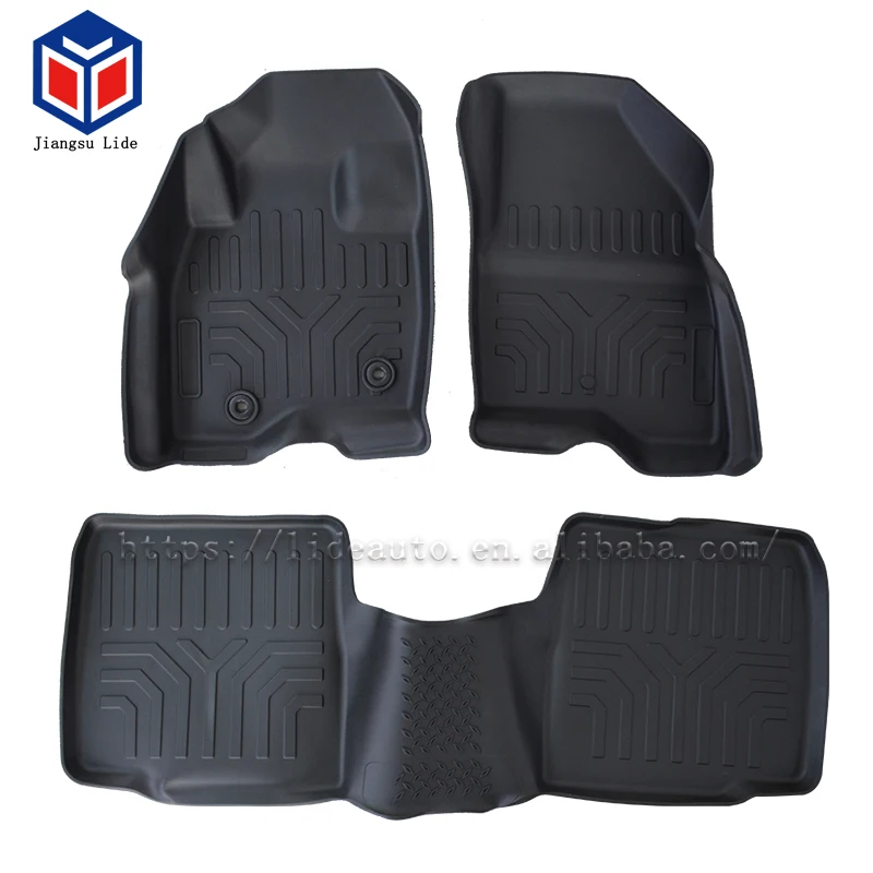 All Front & 2nd Row Black TPE Floor Mat For Ford Explorer 2015-2018