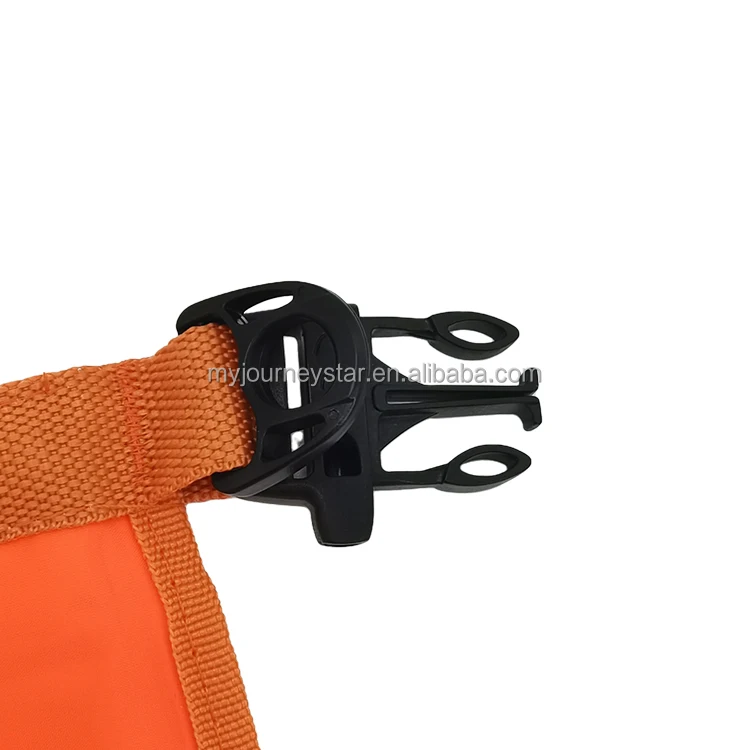 Bright yellow pink Orange RPET TPU Nylon Inflatable swimming buoy for open water man woman Tow Float Light LED Buoys