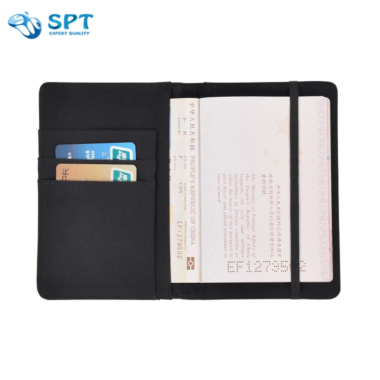 Lightweight Insert Portable Elastic Strap Pu Leather Passport Holder Sublimation Passport Cover Blanks