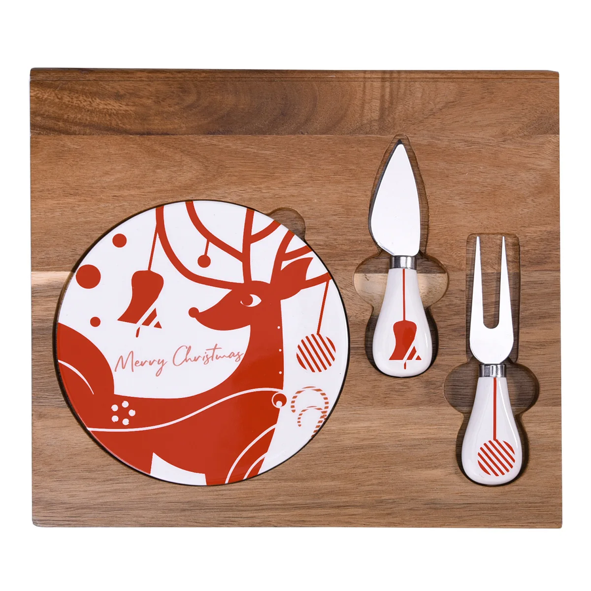 Рождественская мраморная доска для резки сыра набор тарелок Tabla De Quesos деревянная мясные колбасы с набором ножей