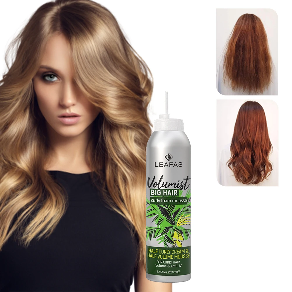 2021 High Quality Volumist Coconut Oil Curly Foam Mousse for Half Cyrly Cream & Half