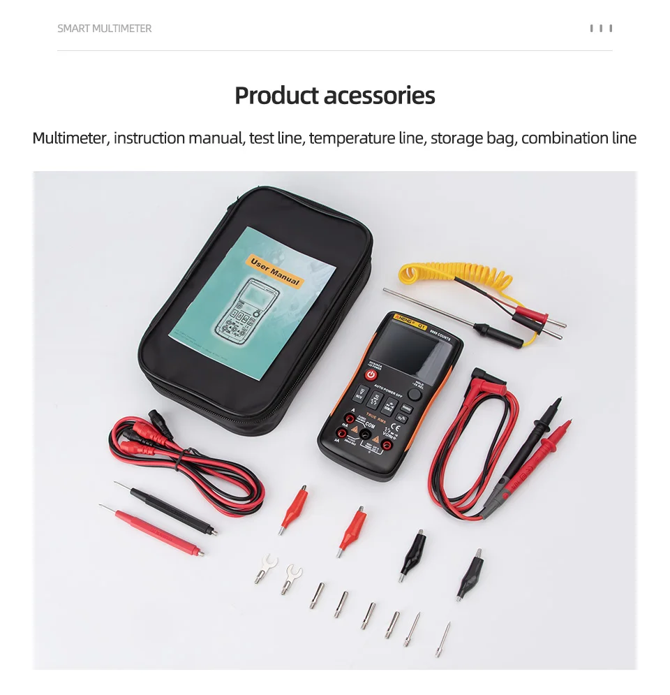 Q1 Digital multimeter 9999 analog tester REAL RMS professional multi-Metro DIY transistor capacitor NCV tester Lcr meter