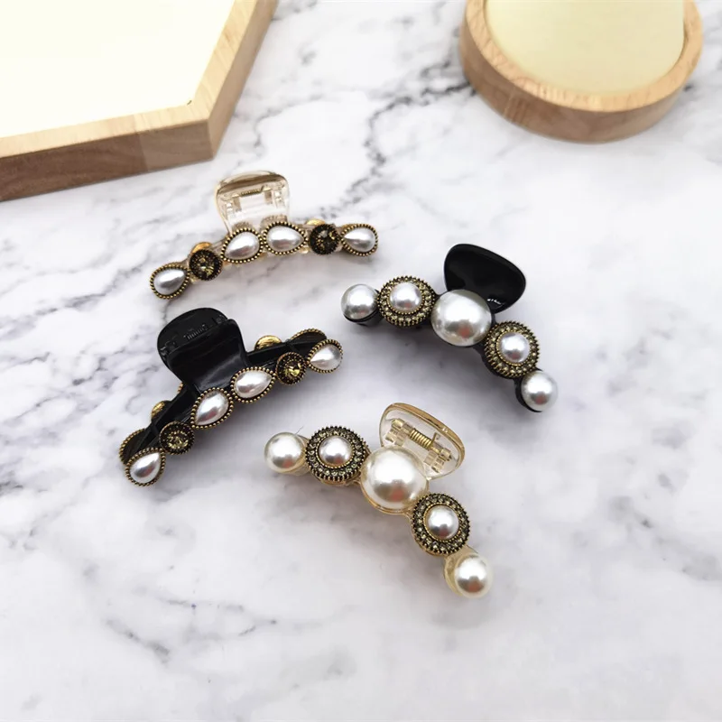 Wholesale Korean fashion high quality hair accessories 9cm acetate hair claw simple large women clips hair claw