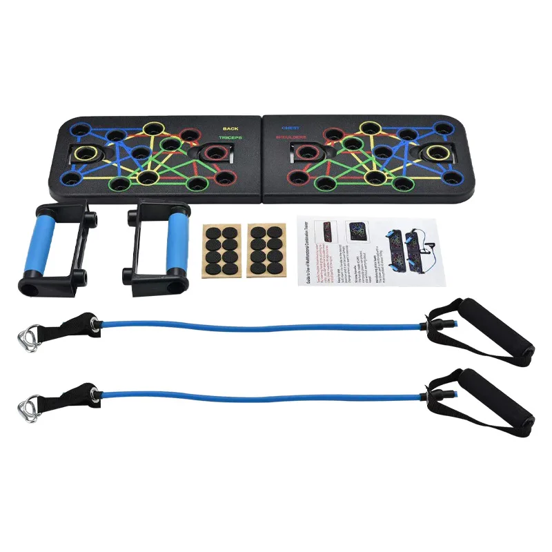 Multifunctional Power Press Push Up Board with Fitness Resistance Band