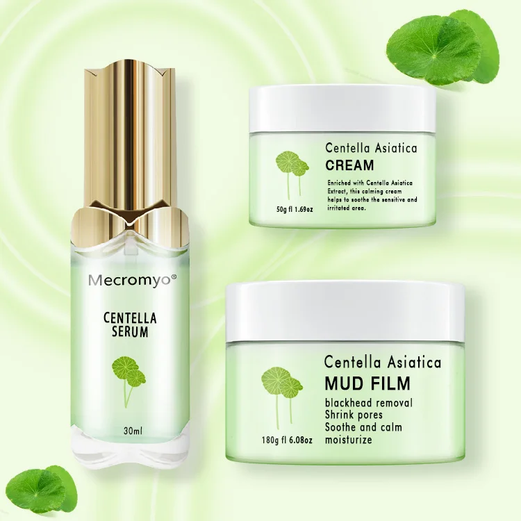 Private Label Anti Aging Anti Acne Dark Spot Remover Whitening Brightening Centella Asiatica Skin Care Set Skin Care Set (new)