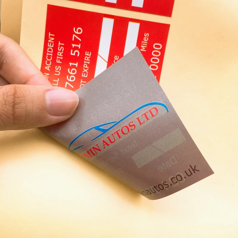 Оптовая продажа индивидуальная печать водонепроницаемый белый виниловый пвх предупреждающий двухсторонний стикер для этикеток