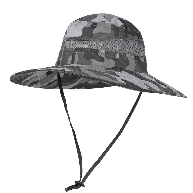 Logo Custom Boonie Hat Camouflage Big Brim Special Forces Tactical Hat Army Fan Bucket Hat