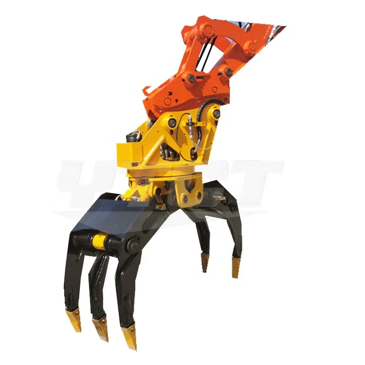 YTCT04G Mini Excavator Log Rotating Grapple for 7-11ton digger