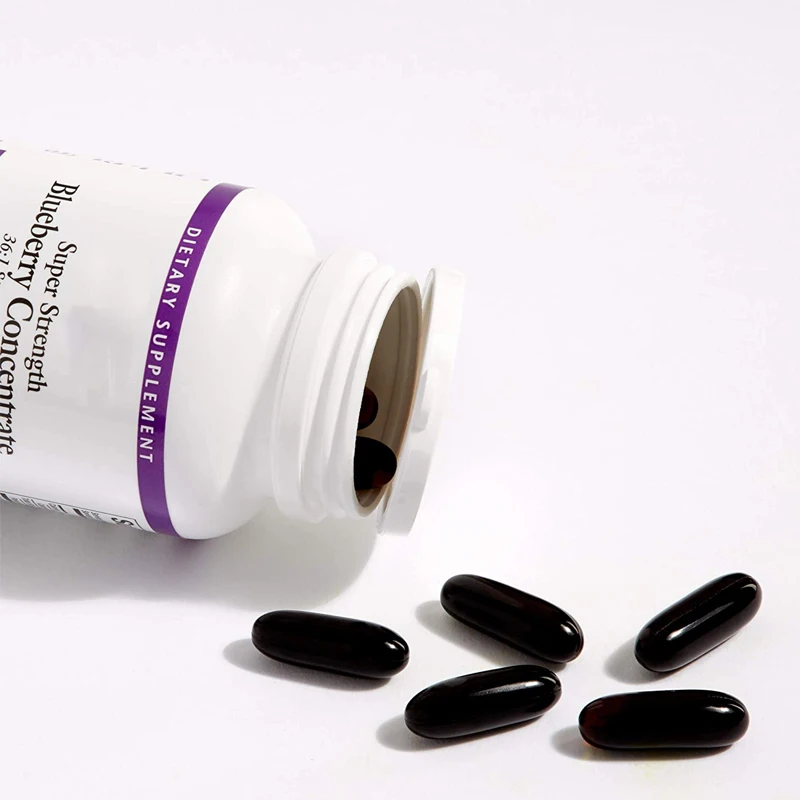 Gmp Certificate Health Supplement Antioxidant Soft Capsule Private Brand Blueberry Concentrate Blueberry Soft Capsule