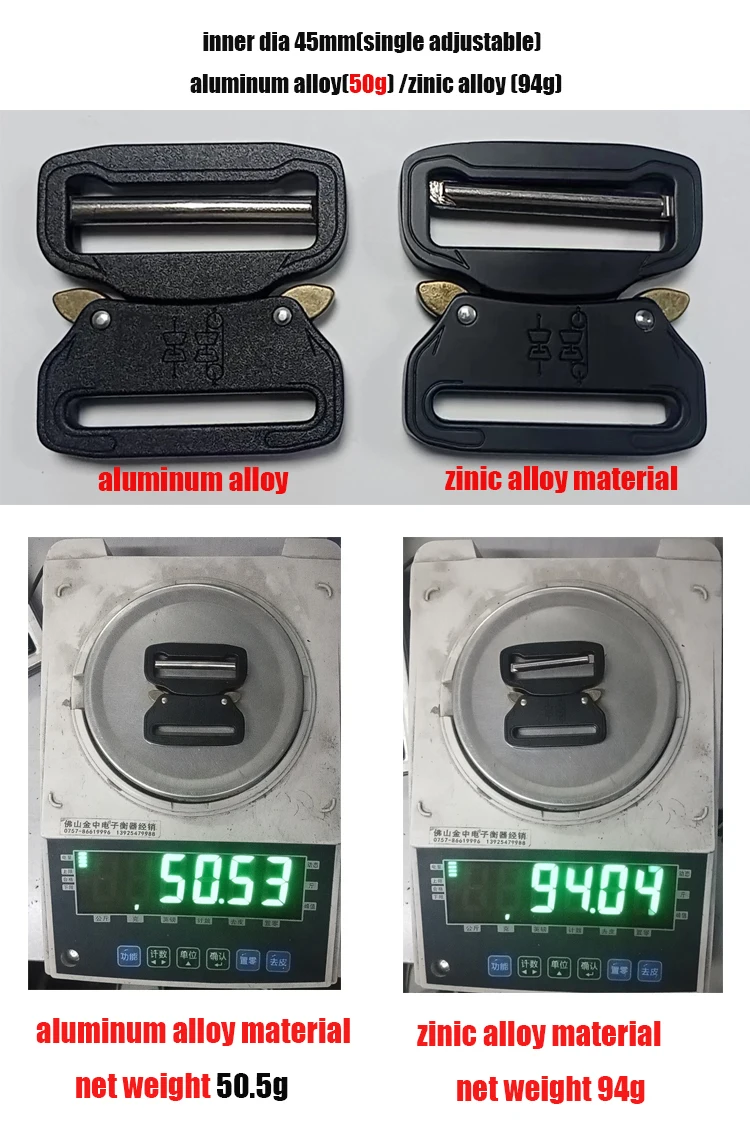 waterproof 50mm adjustable shoulder strap buckles clasps for leather bags 2 inch metal buckle for  belts & accessories