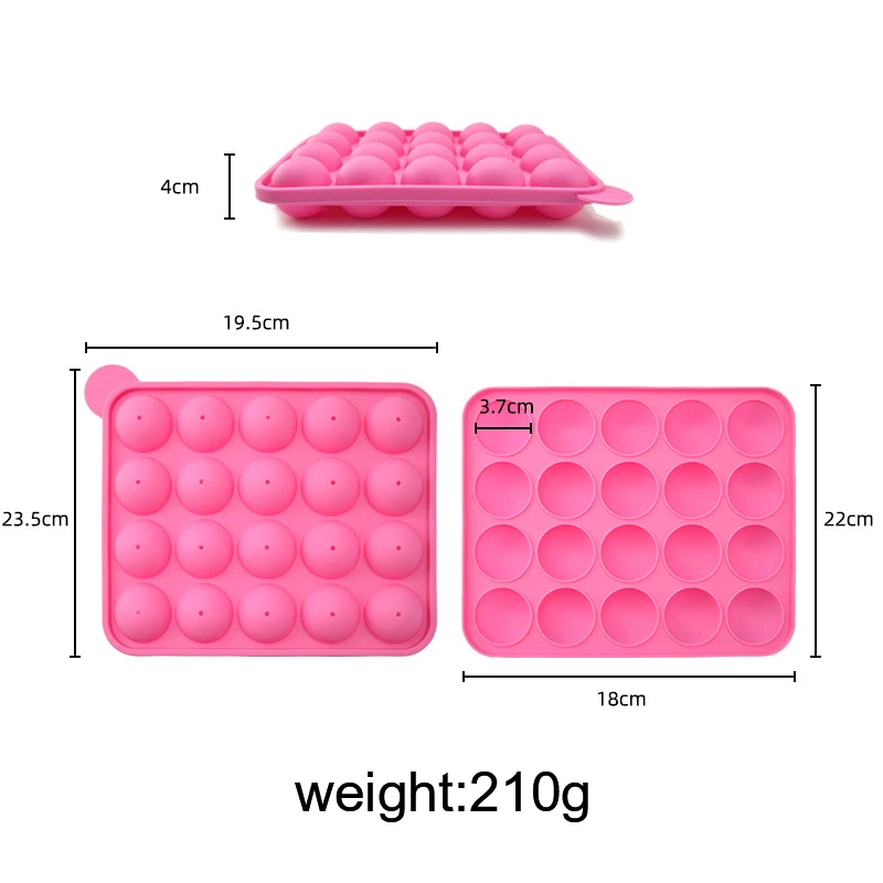 Hot selling nonstick silicon Cake Pop Maker mould Set Chocolate Candy Making pan silicone Lollipop candy Mold