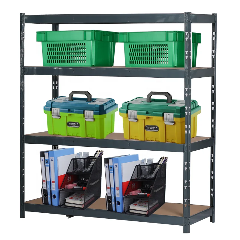 KINDE 4 Tier Adjustable Industrial Heavy Duty Metal Storage Shelving Warehouse Rack Shelving 1600KG 180*160*60CM