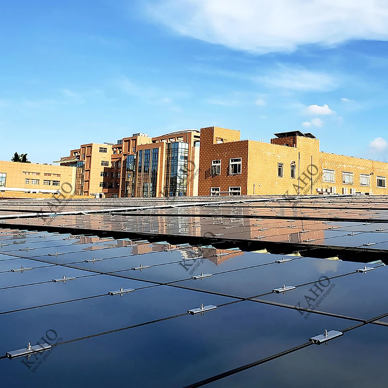 Frameless 100w solar panel photovoltaic glass solar pv modules transparent  CDTE thin film glass