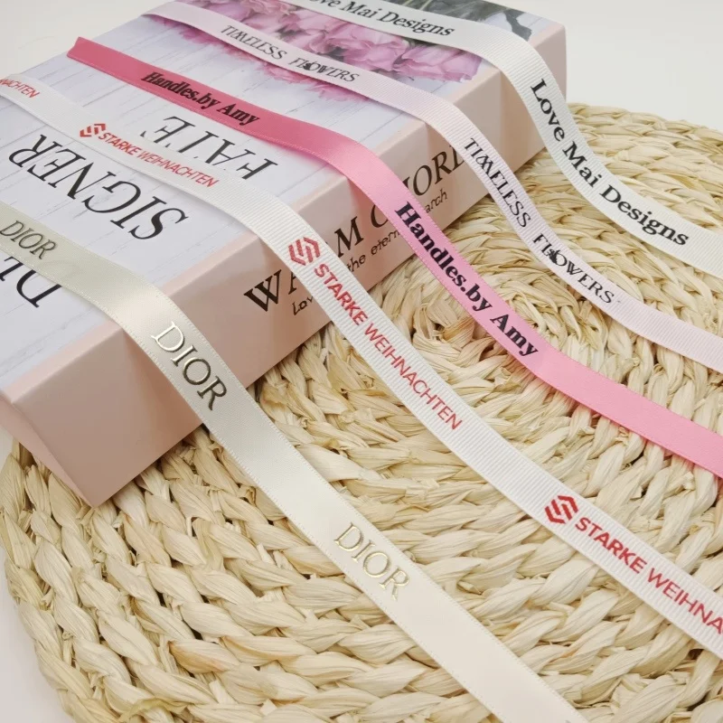 Ruban Pour Cadeau Avec Marque Ruban Personal customised ribbon Packing Ribbon For Packaging Custom Logo