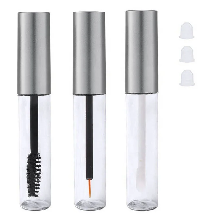 
10ml Empty Clear Mascara Tube With Eyelash Wand Plastic Custom Lip Gloss Mascara Applicator Eyelash Tube 
