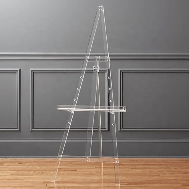 VONVIK Clear Adjustable Acrylic Easel Stand For Wedding Paintings Poster Display Tripod Easel