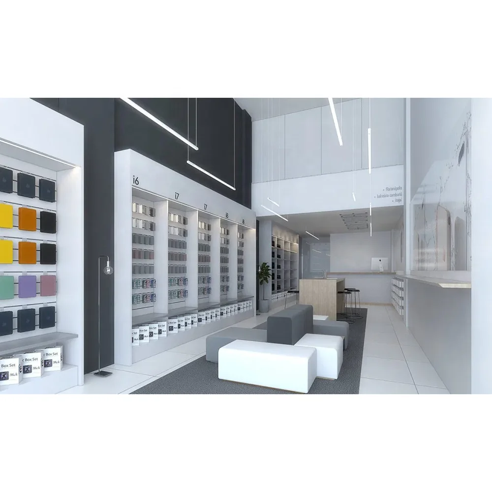 One-stop Mobile Accessories Shop Interior Design Services Cellphone Cases Showcase Display Phone Store Fixtures