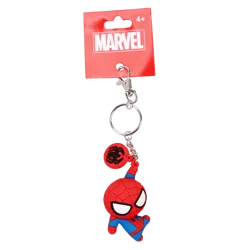 Hot selling PVC material Odorless and tasteless spiderman cartoon Marvel key chain ring
