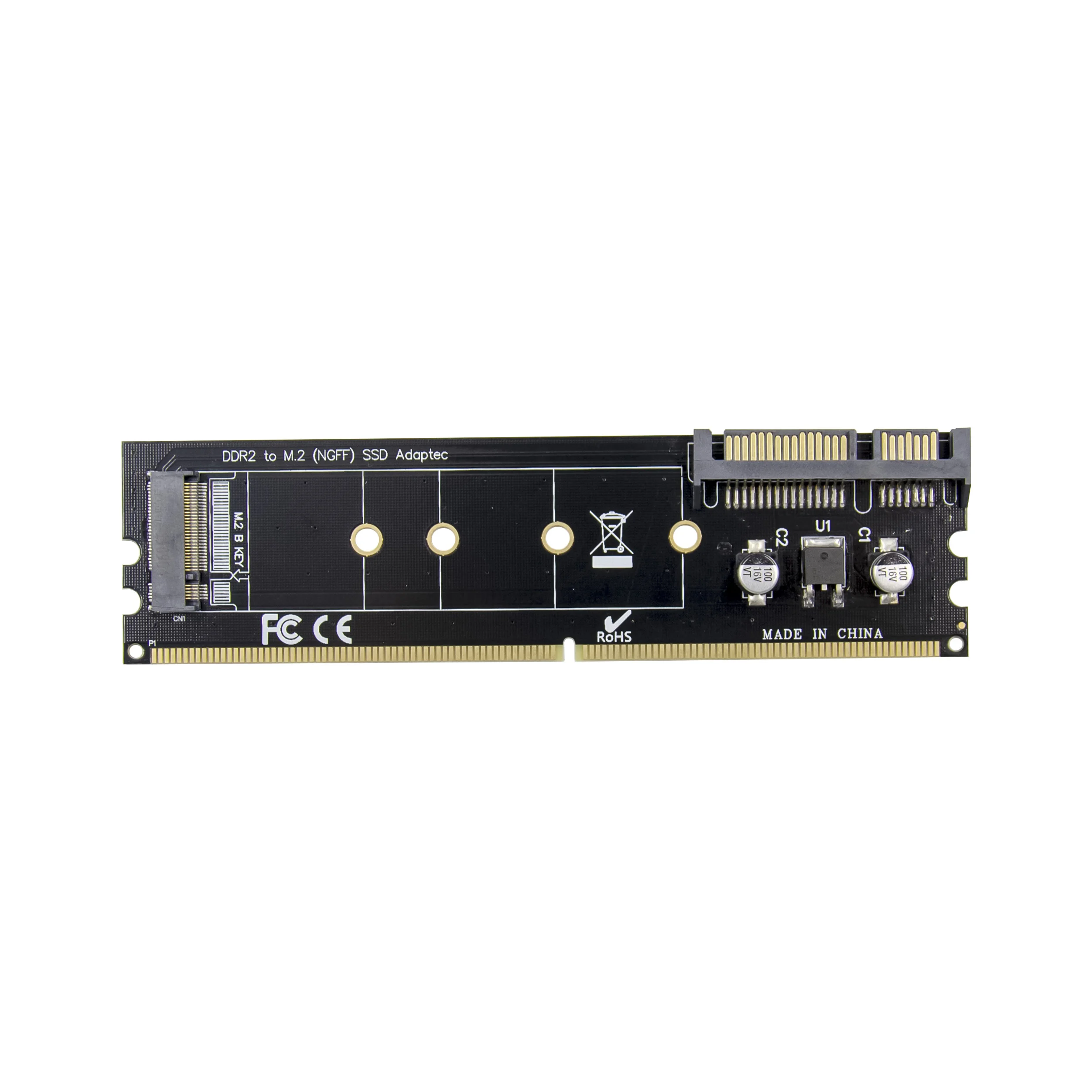 Sunweit DDR to M.2 Hard Disk Adapter Card SATA to M.2 (NGFF) B-key M.2  Adapter DDR Memory to M.2 SSD B-Key Adapter