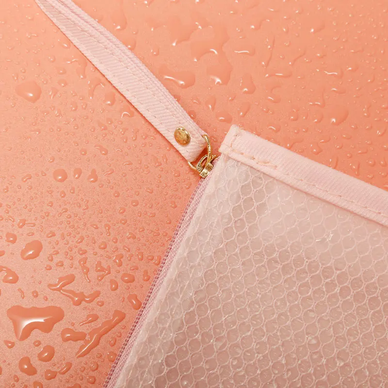 Custom Wholesale Transparent Small Private Label Plastic Eva Pink Clear Mesh Makeup Travel Toiletry Cosmetic Pouch Bag Sets