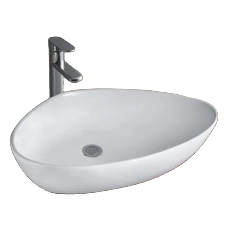 Top quality tabletop lavabo white washbasin hand wash bathroom sink ceramic  art basin