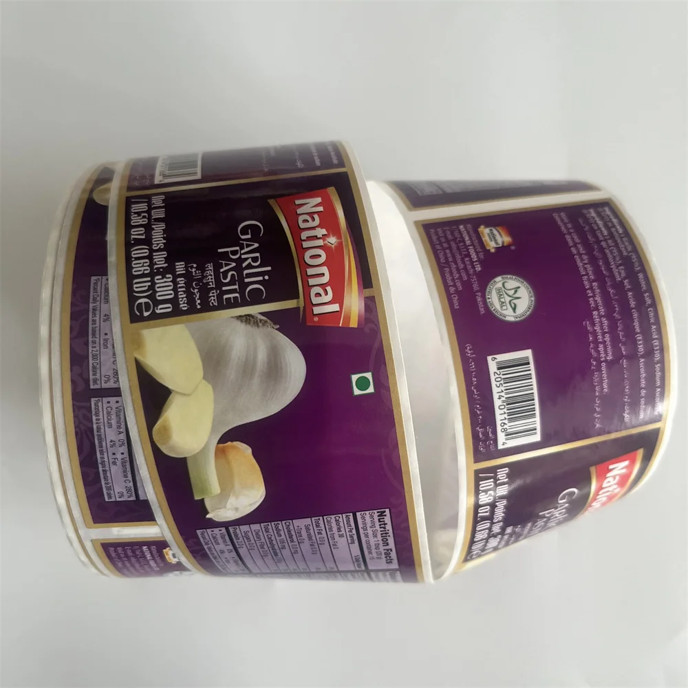 Custom Printed Roll Waterproof Synthetic Paper Adhesive Square Brand Logo Label Sticker