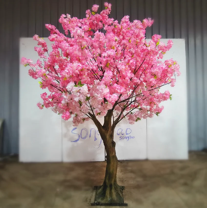 8 Ft Large Outdoor Pink Artificial Sakura Tree Cherry Blossom Flower Trees For Sale