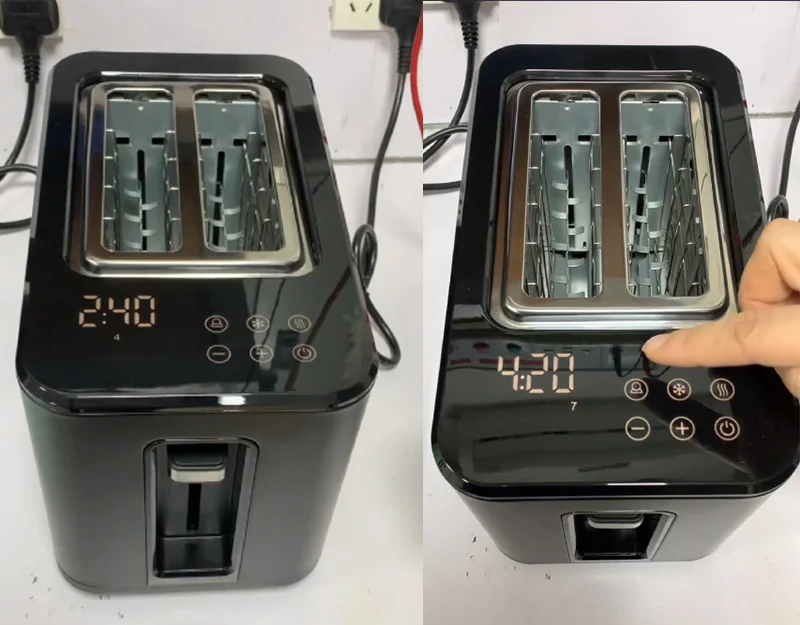 Smart Electric Toaster Tostadora De Pan Reheat Function Touchscreen Modern Touch Toaster With Screen