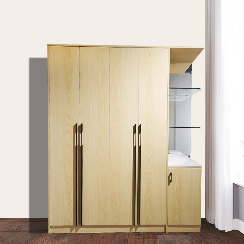 Modern home hotel apartment  furniture wardrobe closet wooden  two door bedroom wardrobe
