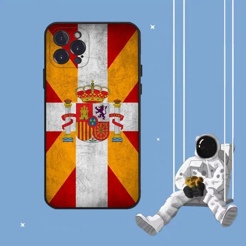 Spain 16promax 16plus 16pro 16 Spanish Flag Emblem Cultural Symbol Mobile Phone Cases For Iphone 16 15 14 13 Promax Pro Max Plus