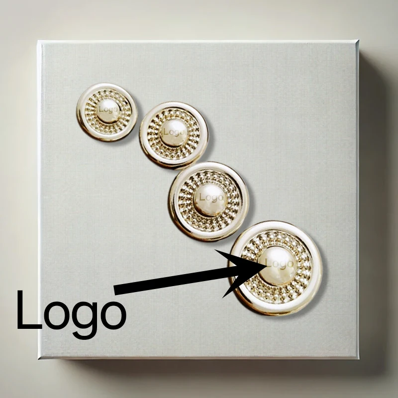 OEM Custom Simple Luxury Multi Size Metal Custom Button Zinc Alloy Shank Buttons Coats Button for Women
