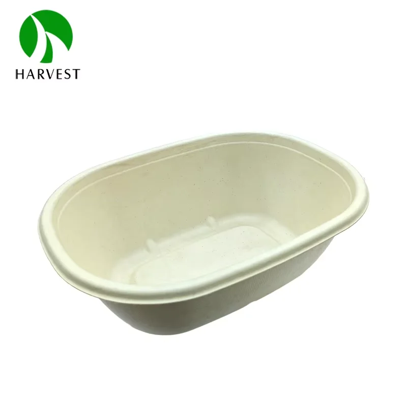 27oz Eco-Friendly Biodegradable Disposable Fiber Pulp Paper Boxes for Restaurant Takeaway Food Sustainable Option