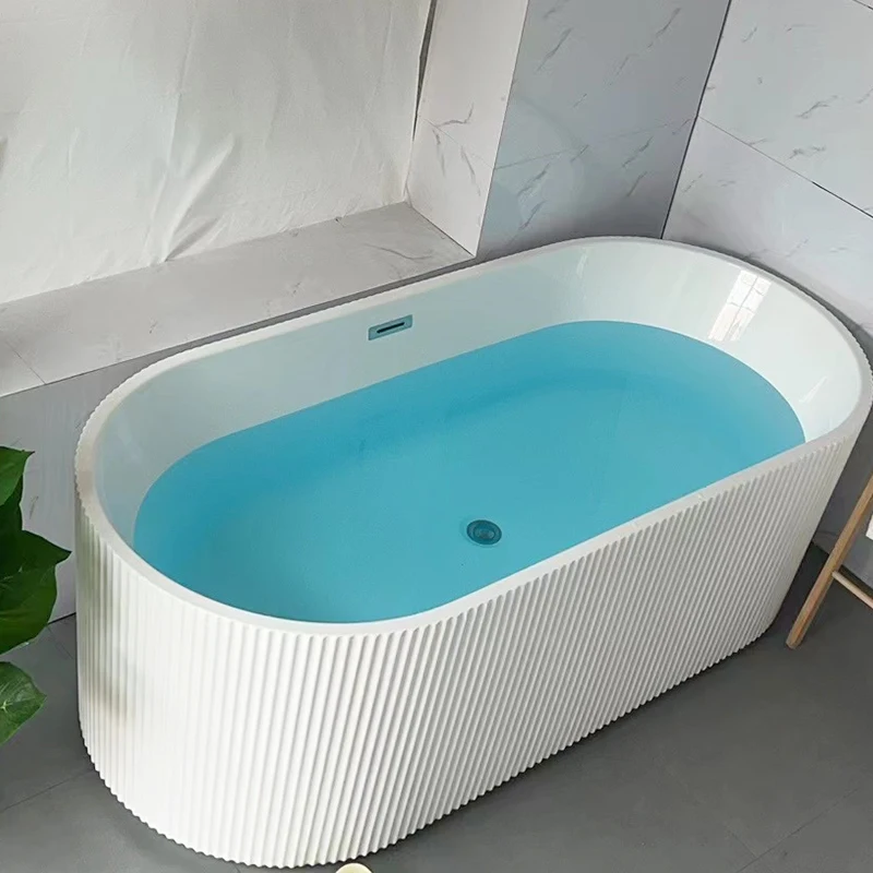 Factory Sale Deep Enamel Cheap Steel Apron One Skirt Alcove Acrylic Solid Surface Bathtub Soaking Baths Bath Tub