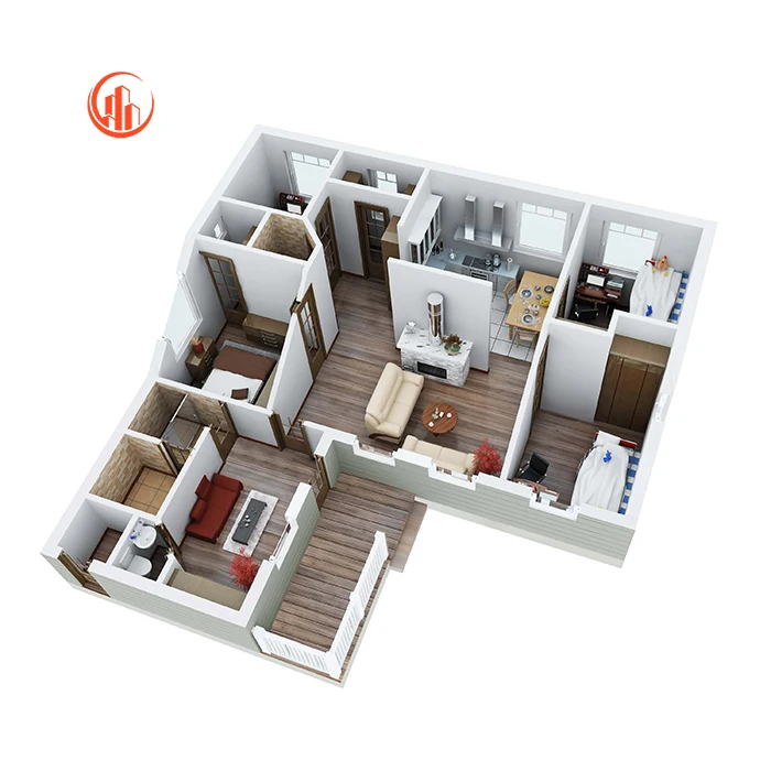 China luxury prefabricated house low cost real estate prefab homes made by EPS cement wall panels