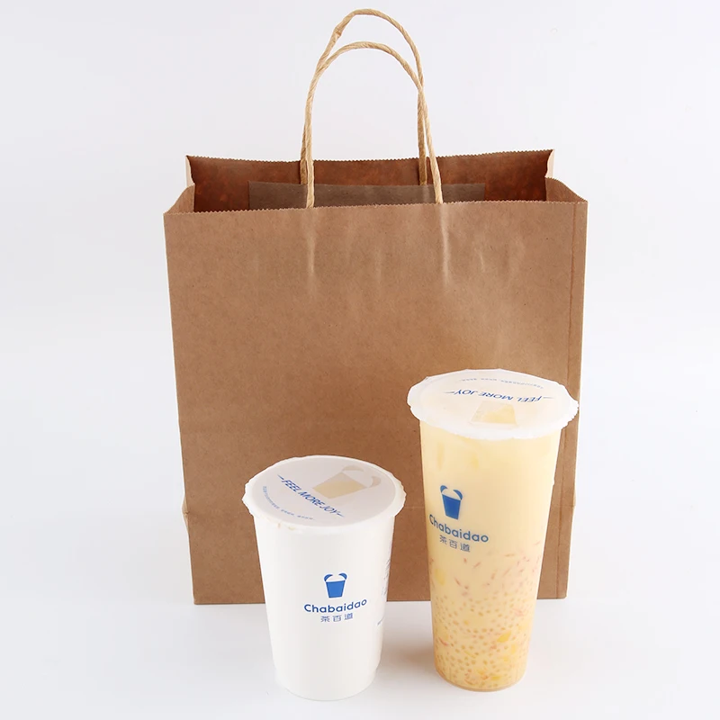 Bearing 5kg paper bag packaging factory wholesale custom printing coffee kraft paper bags logo for fast food take away