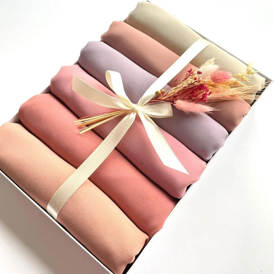 Wholesale premium soft plain daily chiffon hijab scarf supplier georgette chiffon hijab scarves fashion accessory hijab
