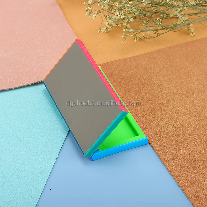 Custom your own empty biodegradable makeup pocket mirror mini empty patent plastic compact packaging cosmetic containers