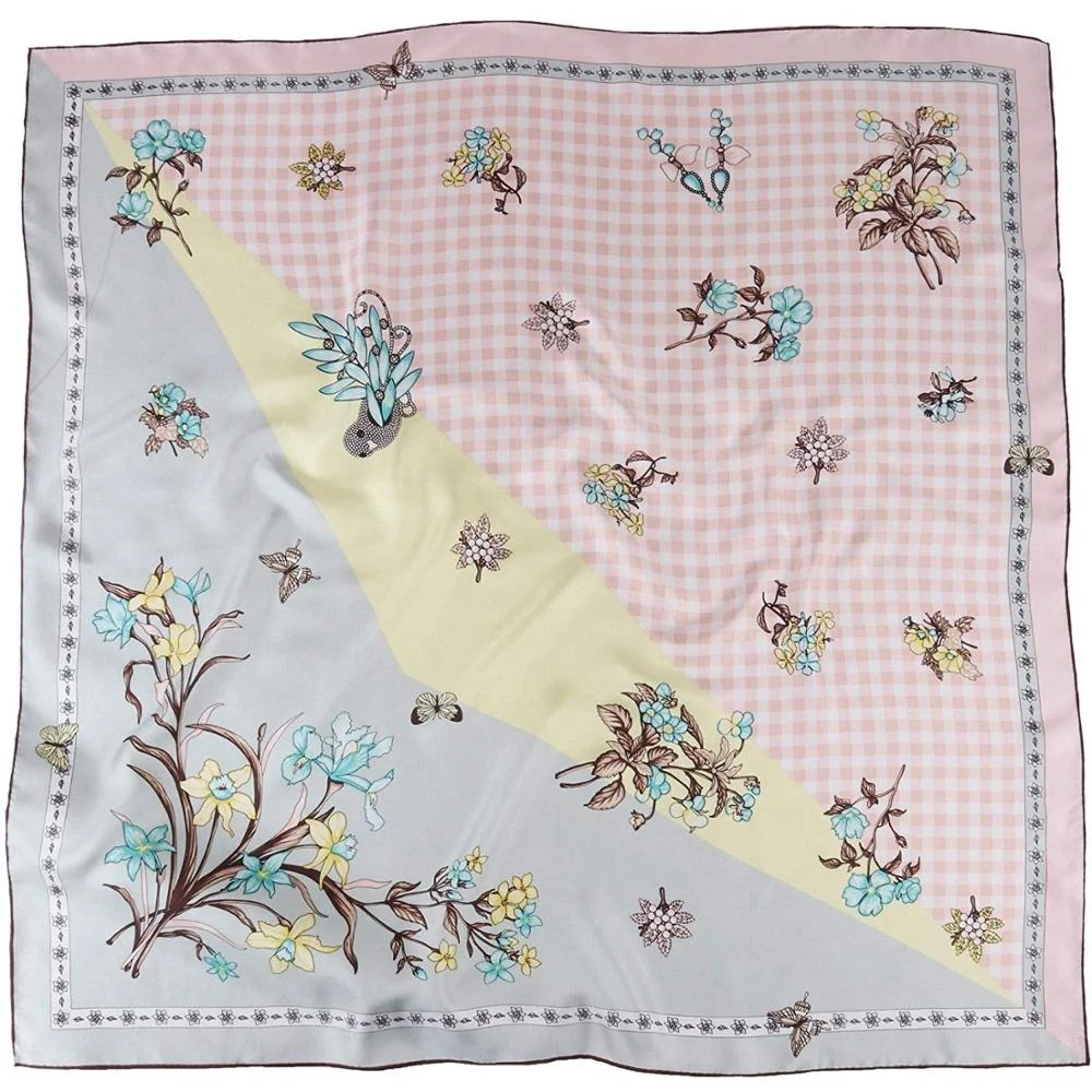 100% чистый Шелковый саржевый шарф из натурального шелка с цифровой печатью