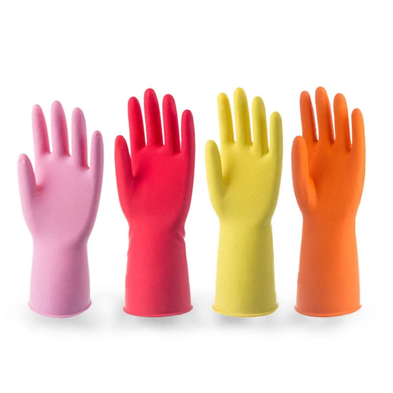 Colorful Kitchen Dishwashing  Cleaning Gloves Scrubber Magic Silicone Dishes Brush Washing Glove