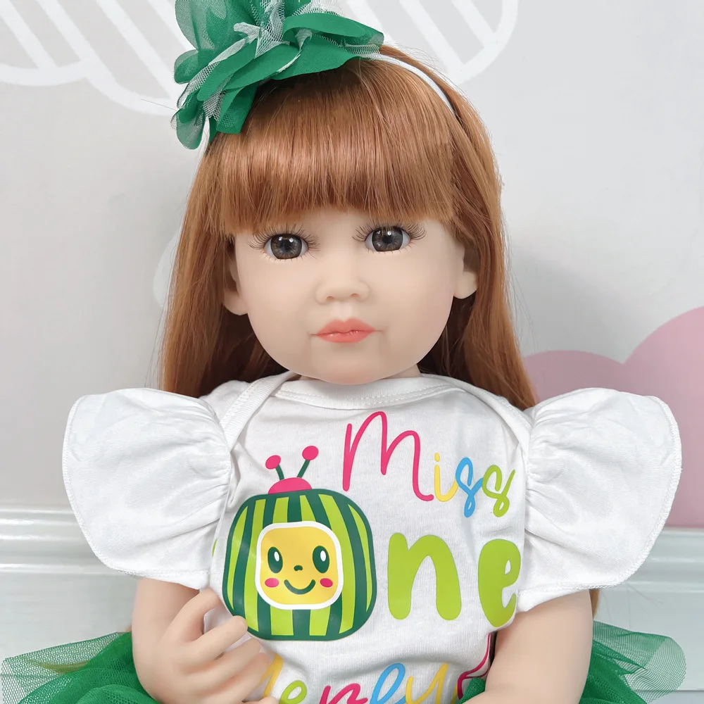 22inch reborn baby dolls cute boneka full body silikon realistic baby toy for children gift