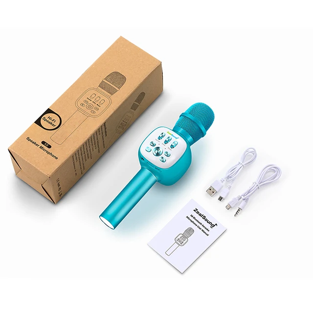 Wholesale Karaoke Microphone Supplier Usb Recording Mic Wireless Speaker Microphone For Kids Children Christmas