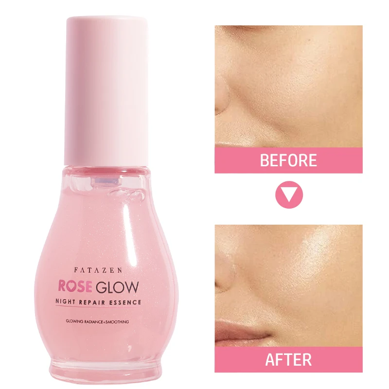 Private Label Skin Care Products Deep Moisturizing Soothing Face Glowy Serum OEM Hydrating Anti-aging Rose Shimmer Facial Serum