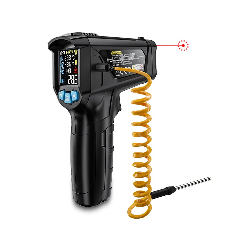 Laser thermometers Meter Gun Digital LCD Industrial Outdoor Laser Pyrometer Hygrometer  Degree Measurement Electronic Hygrometer