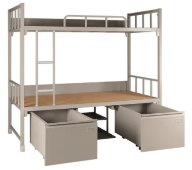 Bunk Bed Bedroom Furniture Dormitory Metal Steel Audit Metal Steel Bunk Bed Frame