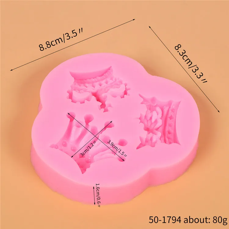 Princess Crown Silicone Cake Mold For Candy Chocolate Jelly Baking Mould Sugarcraft Cupcake Topper Fondant Cake Decorating Tools