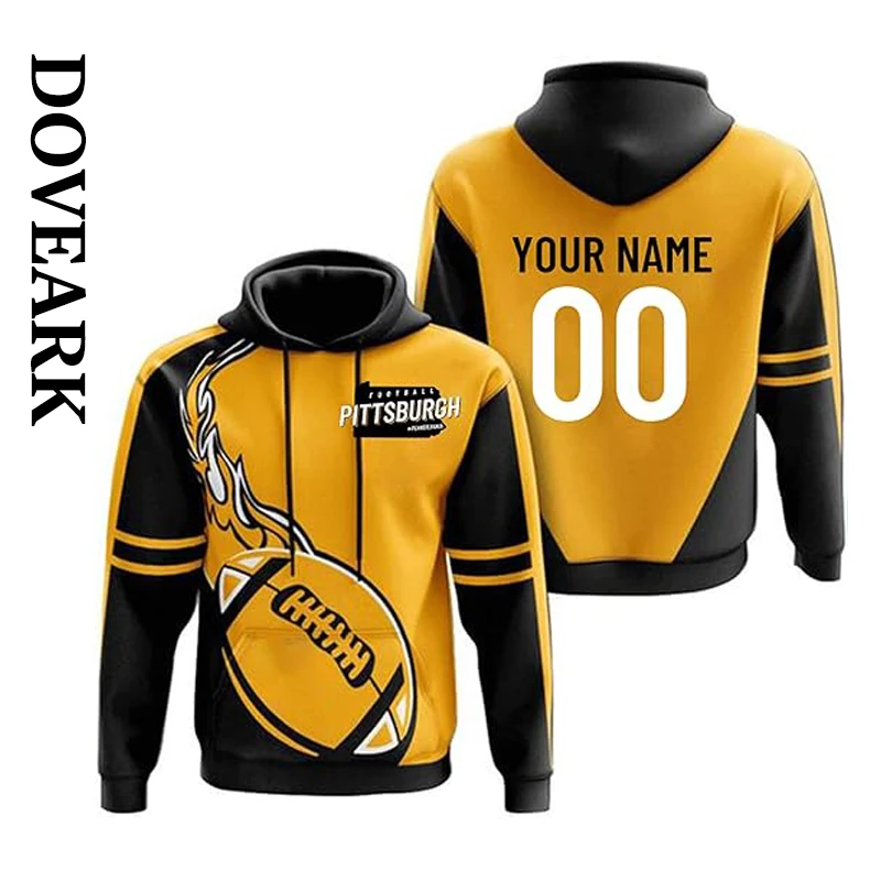DOVEARK OEM/ODM Customize USA Size Nfl Football Teams Los Angeles City Color Sport Wear Top Clothing Pullover Hooded Sweatshirt